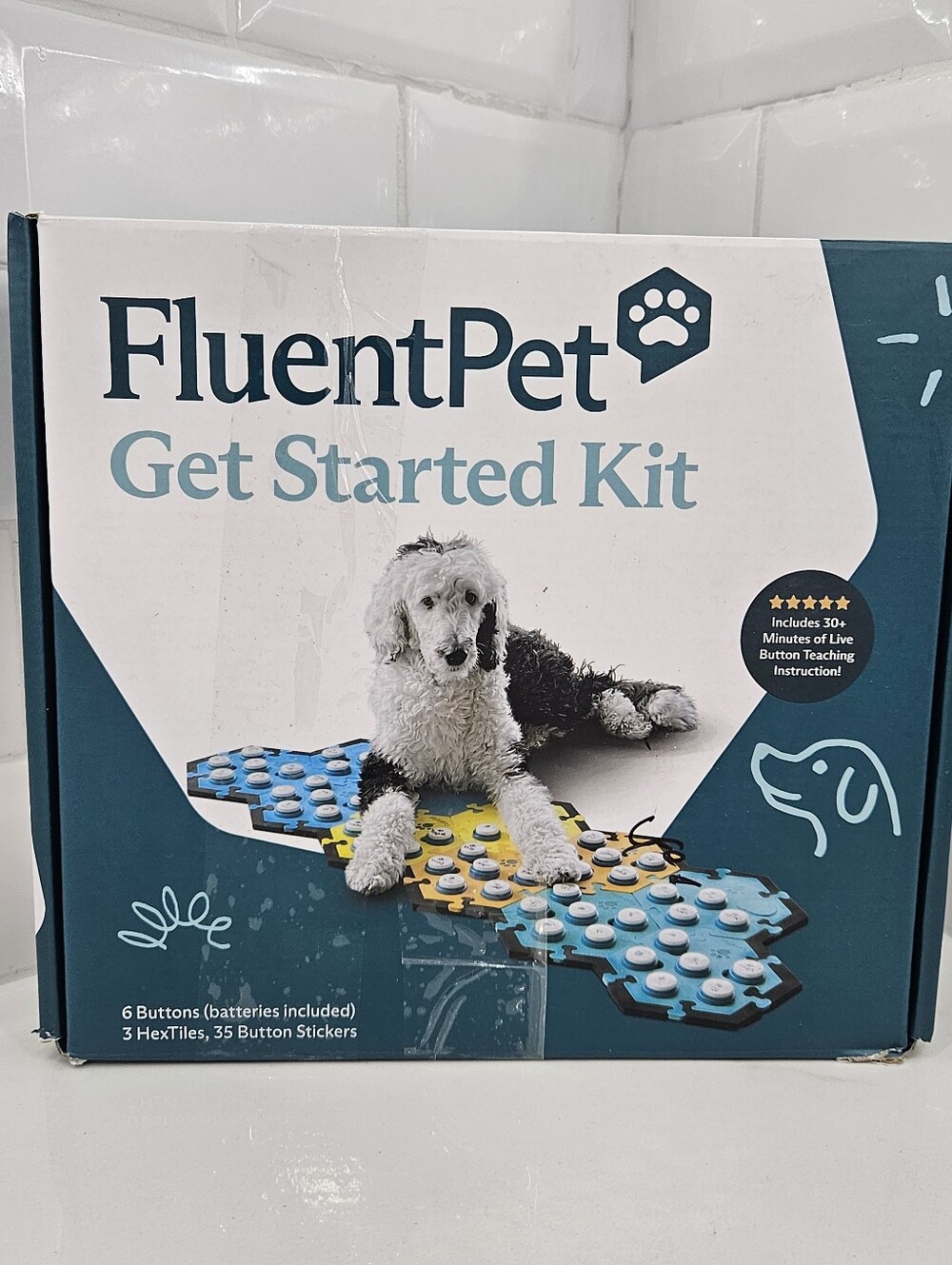 Fluent Pet Get Started Kit 6 Buttons 3 Hex Tiles ONLY in OG Box Dog Cat Talking